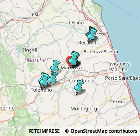 Mappa P.za Ugo Pizzarello, 62100 Macerata MC, Italia (9.21)