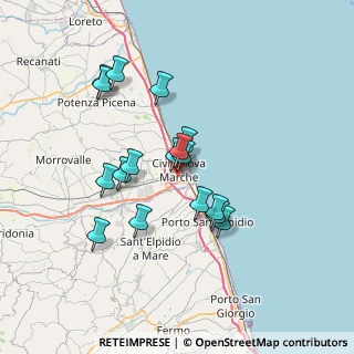 Mappa Via Fratelli Bandiera, 62012 Civitanova Marche MC, Italia (6.30176)