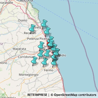 Mappa Via Fratelli Bandiera, 62012 Civitanova Marche MC, Italia (9.04412)