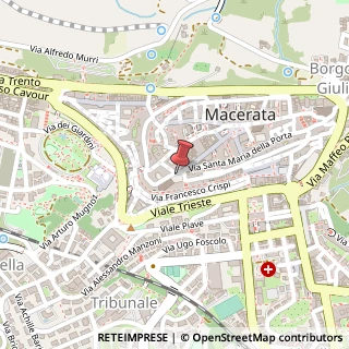 Mappa Via crescimbeni g. mario 5, 62100 Macerata, Macerata (Marche)
