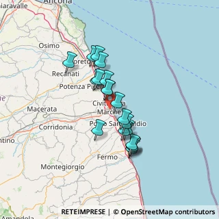 Mappa Via Cernaia, 62012 Civitanova Marche MC, Italia (10.95579)