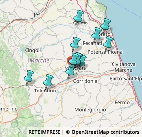 Mappa Via Don Pacifico Arcangeli, 62100 Macerata MC, Italia (10.81)