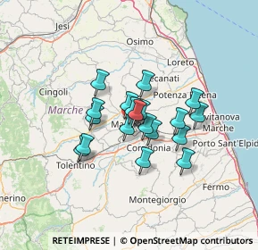 Mappa Via XX Settembre, 62100 Macerata MC, Italia (9.37053)