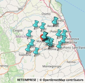 Mappa Via XX Settembre, 62100 Macerata MC, Italia (8.938)