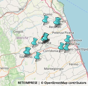 Mappa Via XX Settembre, 62100 Macerata MC, Italia (10.52071)