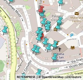 Mappa Via XX Settembre, 62100 Macerata MC, Italia (0.04615)