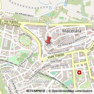 Mappa Via G. Mario Crescimbeni,  21, 62100 Macerata, Macerata (Marche)