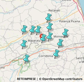 Mappa SP Bivio delle Vergini-Civitanova Marche, 62100 Macerata MC (6.07833)