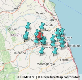 Mappa SP Bivio delle Vergini-Civitanova Marche, 62100 Macerata MC (9.766)