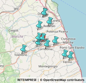 Mappa SP Bivio delle Vergini-Civitanova Marche, 62100 Macerata MC (12.20333)