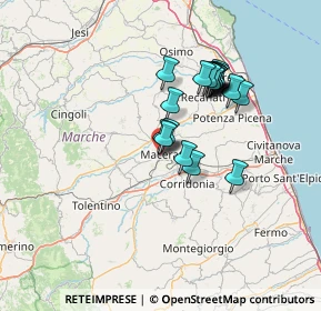 Mappa Via Emanuele Filiberto, 62100 Macerata MC, Italia (11.634)