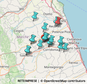 Mappa Via Emanuele Filiberto, 62100 Macerata MC, Italia (9.28)