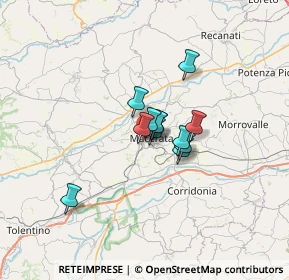 Mappa Via Emanuele Filiberto, 62100 Macerata MC, Italia (3.72667)