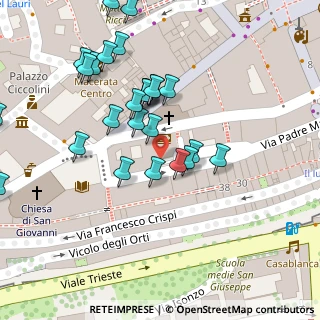 Mappa Corso Repubblica Italiana, 62100 Macerata MC, Italia (0.03846)