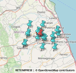 Mappa GIARDINI DIAZ, 62100 Macerata MC, Italia (9.38105)