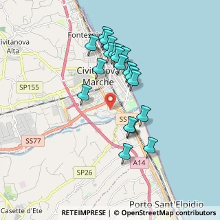 Mappa Via Milazzo, 62012 Civitanova Marche MC, Italia (1.729)