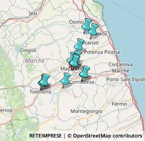 Mappa Via Santa Lucia, 62100 Macerata MC, Italia (8.86538)