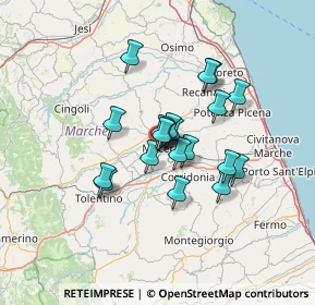 Mappa V. Cassiano Da Fabriano, 62100 Macerata MC, Italia (9.979)