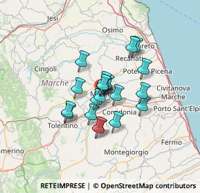 Mappa V. Cassiano Da Fabriano, 62100 Macerata MC, Italia (9.3415)