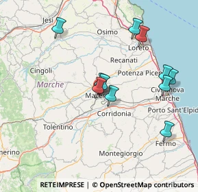 Mappa Via dei Sibillini, 62100 Macerata MC, Italia (14.58364)