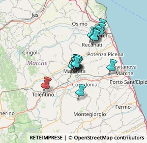 Mappa Via dei Sibillini, 62100 Macerata MC, Italia (9.06375)