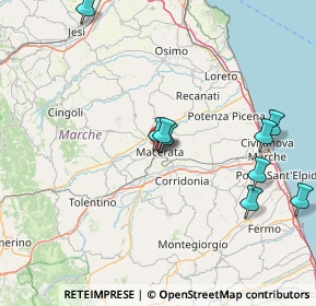 Mappa Via dei Sibillini, 62100 Macerata MC, Italia (25.5225)