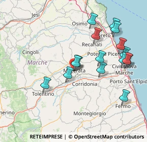 Mappa Via dei Sibillini, 62100 Macerata MC, Italia (16.29938)