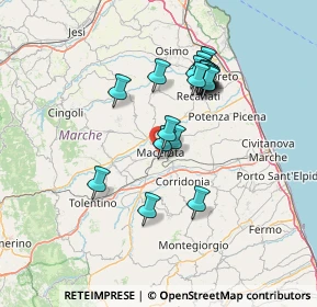 Mappa Via dei Sibillini, 62100 Macerata MC, Italia (12.536)