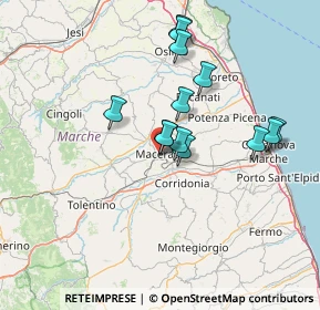 Mappa Via Lido Bastianelli, 62100 Macerata MC, Italia (12.52308)