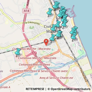 Mappa Via Nino Bixio, 62012 Civitanova Marche MC, Italia (1.25)