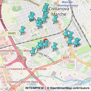 Mappa Via Nino Bixio, 62012 Civitanova Marche MC, Italia (0.525)