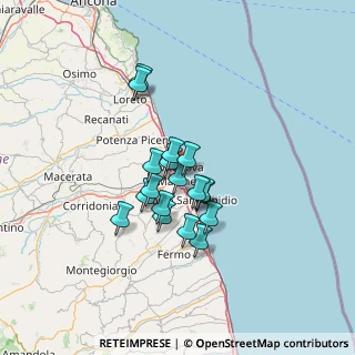 Mappa Via Ugo Bassi, 62012 Civitanova Marche MC, Italia (9.81333)