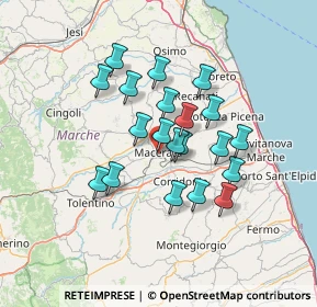 Mappa Via delle Moje, 62100 Macerata MC, Italia (11.3165)