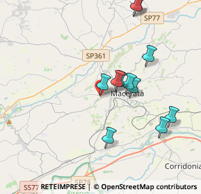 Mappa Via Tina Maria Lorenzoni, 62100 Macerata MC, Italia (3.72182)