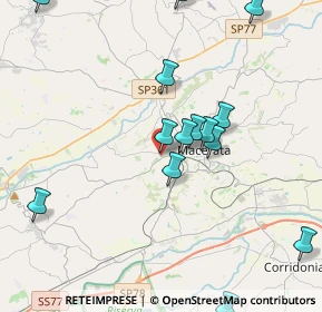 Mappa Via Tina Maria Lorenzoni, 62100 Macerata MC, Italia (4.56643)