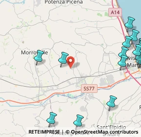 Mappa Contrada Fontanelle, 62010 Morrovalle MC, Italia (6.8545)