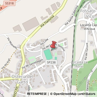 Mappa Via del Centro Sportivo, 06022 Osteria del Gatto PG, Italia, 06022 Fossato di Vico, Perugia (Umbria)