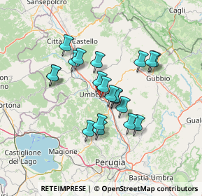 Mappa Via Portelle delle Ginestre, 06019 Umbertide PG, Italia (11.385)