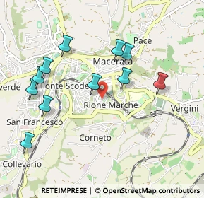 Mappa Via Weiden, 62100 Macerata MC, Italia (1.04909)