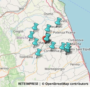 Mappa Via Weiden, 62100 Macerata MC, Italia (9.72357)