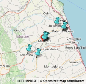 Mappa Via G. Gasparrini, 62100 Macerata MC, Italia (9.48667)