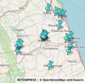 Mappa Via G. Gasparrini, 62100 Macerata MC, Italia (14.556)