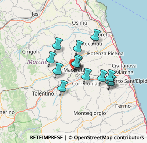 Mappa Via Ascoli Piceno, 62100 Macerata MC, Italia (9.74357)