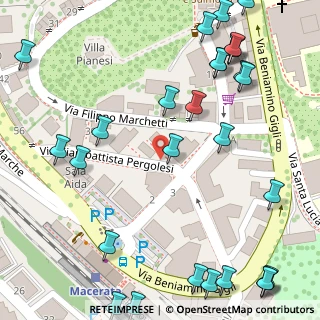 Mappa Via Gioacchino Rossini, 62100 Macerata MC, Italia (0.08929)