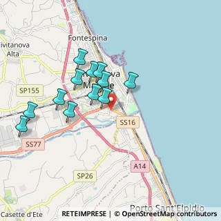 Mappa Via Palestro, 62012 Civitanova Marche MC, Italia (1.71333)
