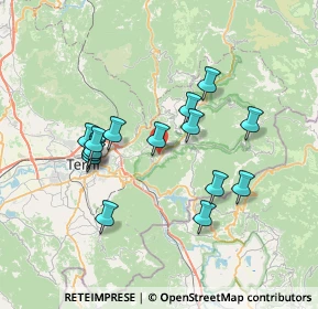 Mappa Via del Colle, 05100 Terni TR, Italia (6.81733)