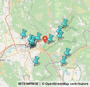 Mappa Via Piscine di Crapiano, 05100 Terni TR, Italia (6.25071)