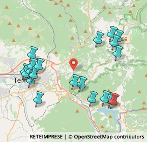 Mappa Via Piscine di Crapiano, 05100 Terni TR, Italia (4.784)