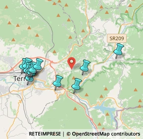 Mappa Via Piscine di Crapiano, 05100 Terni TR, Italia (4.45154)