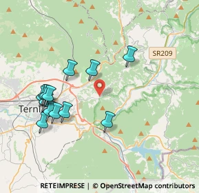 Mappa Via Piscine di Crapiano, 05100 Terni TR, Italia (4.11231)